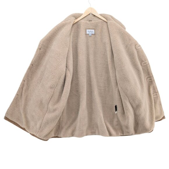 Vtg Wilsons Julian Leather Suede Jacket Mens Tan Sherpa Lined Mid Length Sz 2XL - Picture 3 of 9